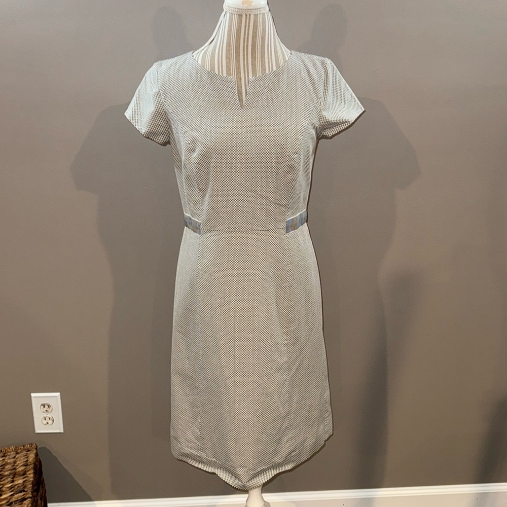 Talbots black/white sheath dress